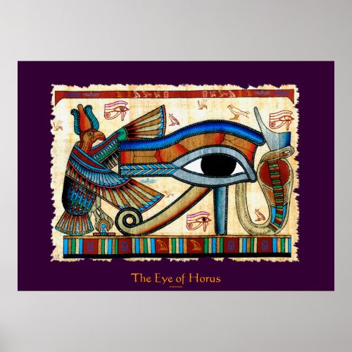 EYE OF HORUS Egyptian Art Poster