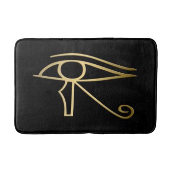 Eye Of Horus Egyptian Symbol Bath Mat by peculiardesign at Zazzle