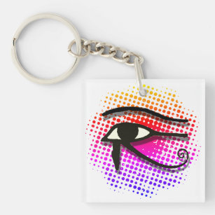 Eye Of Horus Egyptian Symbol Colorful Vortex Keychain