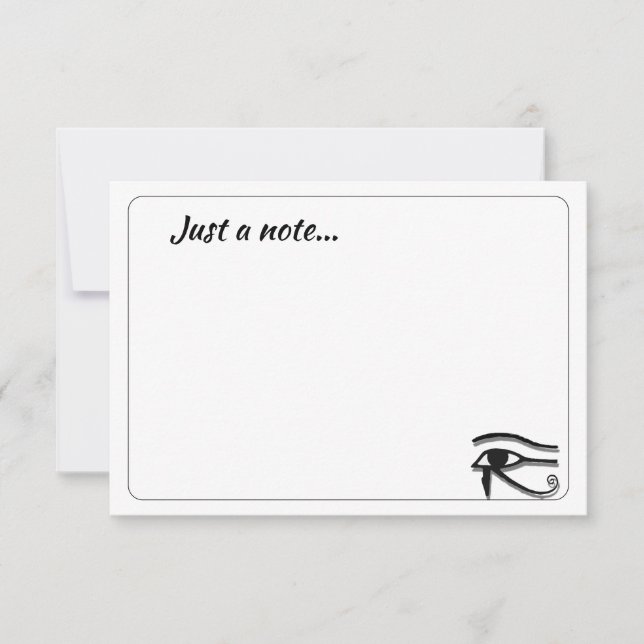 Eye Of Horus Egyptian Symbol Custom Just a Note (Front)