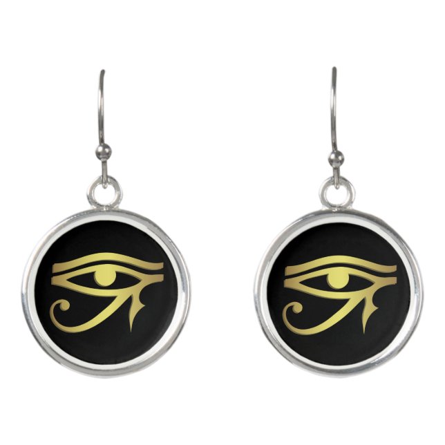 Eye of horus Egyptian symbol Earrings (Front)