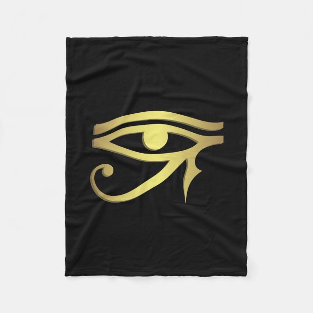 Eye of horus Egyptian symbol Fleece Blanket (Front)