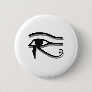 Eye Of Horus Egyptian Symbol Ink Drawing Button