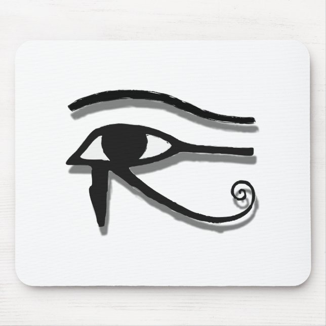 Eye Of Horus Egyptian Symbol Ink Drawing Mouse Pad (Front)