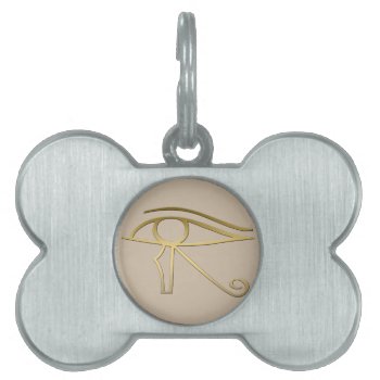 Eye Of Horus Egyptian Symbol Pet Id Tag by peculiardesign at Zazzle