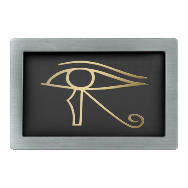Eye of Horus Egyptian symbol Rectangular Belt Buckle (Front)