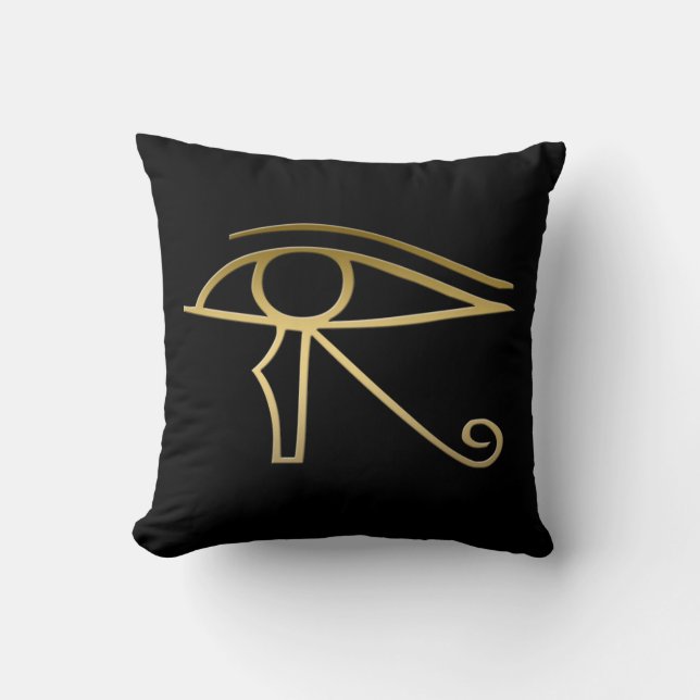 Eye of Horus Egyptian symbol Throw Pillow (Front)