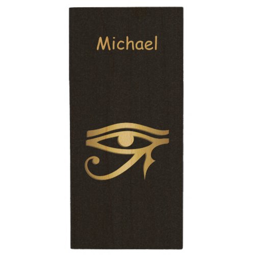 Eye of horus Egyptian symbol Wood Flash Drive