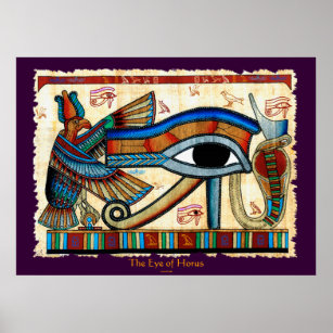 EYE OF HORUS Egyptian Wadjet Art Poster