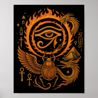 🔥 Eye of Horus – Fire Awakens | Egyptian Poster