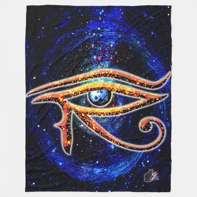 Eye Of Horus Fleece Blanket (Front)