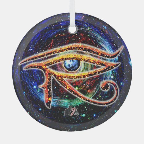 Eye Of Horus Glass Ornament