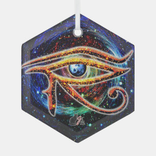 Eye Of Horus Glass Ornament