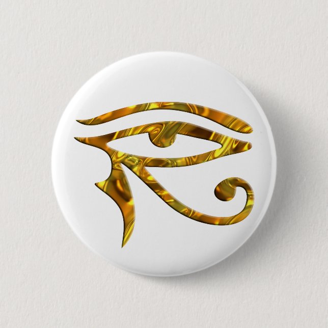 Eye Of Horus - GOLD Button (Front)