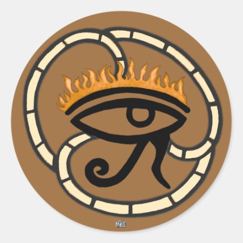 Eye of Horus Gold Classic Round Sticker