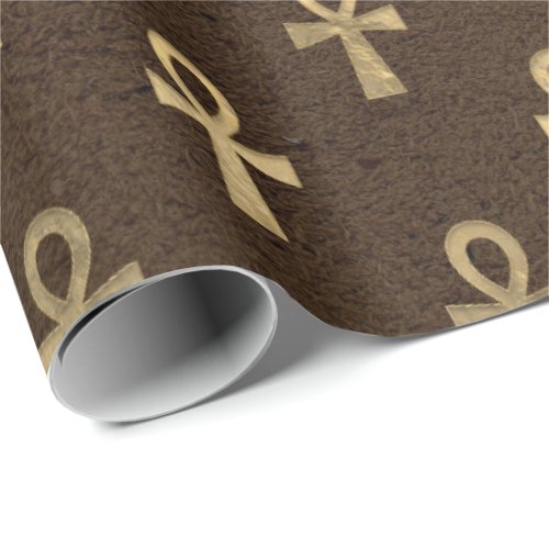 Eye of Horus Gold Egyptian Hieroglyphic Bronze Lux Wrapping Paper