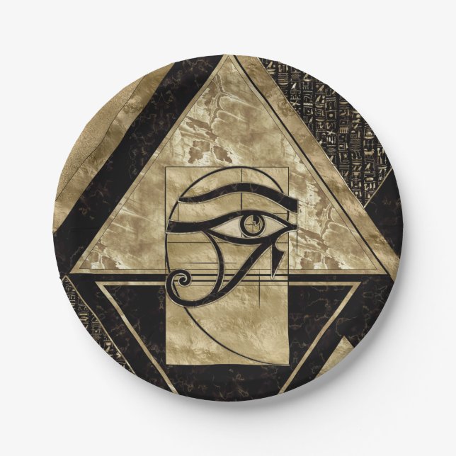 Eye of Horus - Golden Ratio Paper Plates (Front)