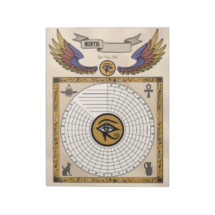 Eye of Horus Habit Tracker Custom Notepad