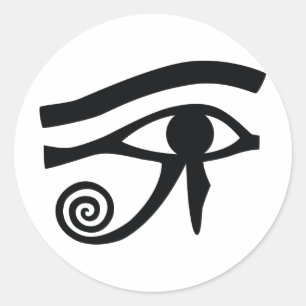 Eye of Horus Hieroglyphic Classic Round Sticker