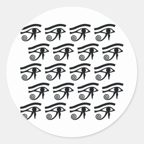 Eye of Horus Hieroglyphics Classic Round Sticker