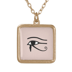 Eye of Horus – Horusauge Hieroglyphs Hyroglyphen Gold Plated Necklace