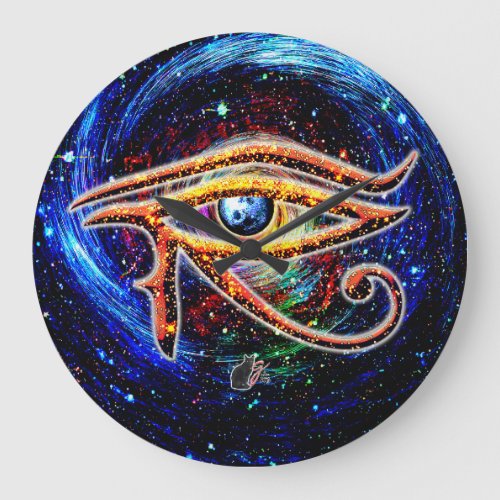 Eye Of Horus Large Clock