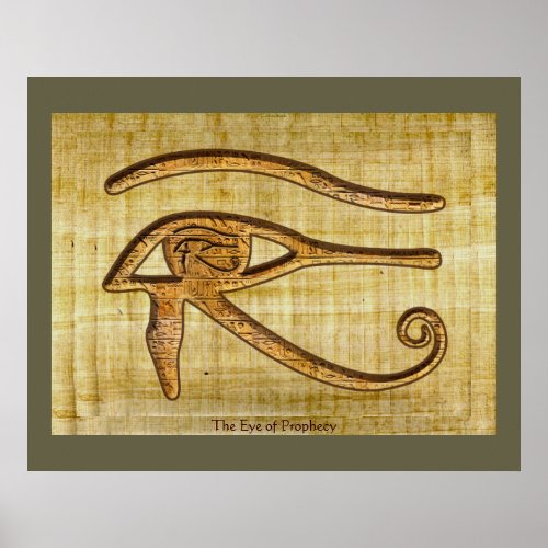 Eye of Horus on Papyrus_effect Egyptian Art Poster