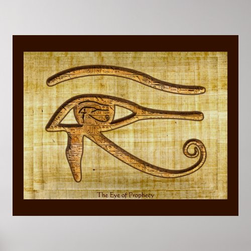 Eye of Horus on Papyrus_effect Egyptian Art Poster