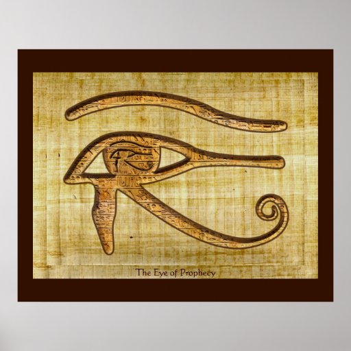 Eye of Horus on Papyrus-effect Egyptian Art Poster | Zazzle