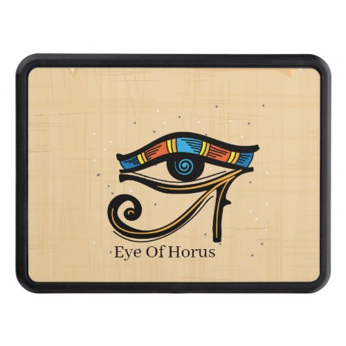 Eye Of Horus on papyrus Egyptian hieroglyphs    Hitch Cover