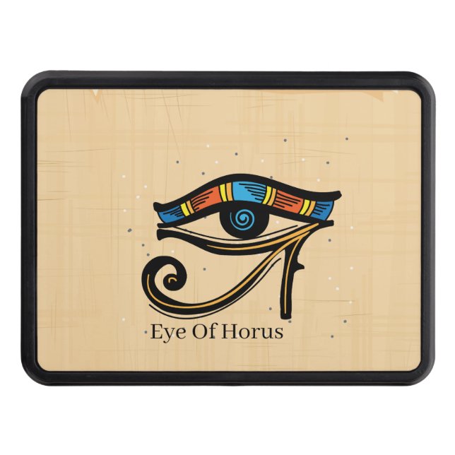 Eye Of Horus on papyrus, Egyptian hieroglyphs    Hitch Cover (Front)