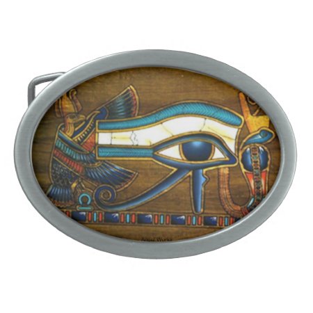 Eye Of Horus Oval Belt Buckle
