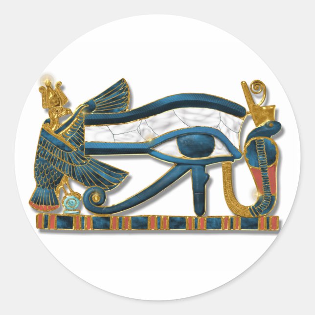 Eye of Horus Pectoral Classic Round Sticker (Front)