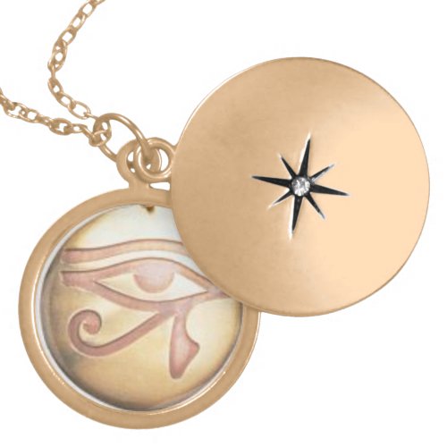 EYE OF HORUS POWERFUL PROTECTION CHARM GOLD PLATED NECKLACE