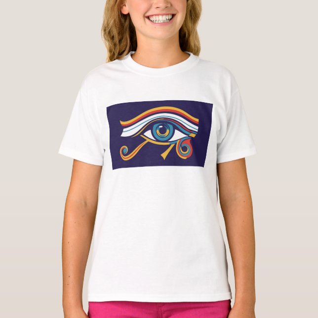  Eye of Horus Princess Tee – Girls' Protective Egy (Front)