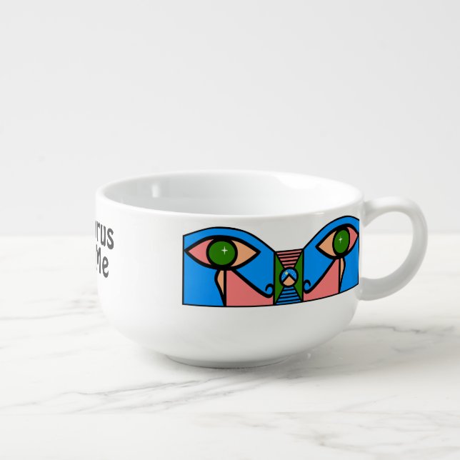 "Eye of Horus Protect Me"  Soup Mug (Left)