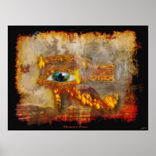 Eye of Horus Sacred Egyptian Art Poster