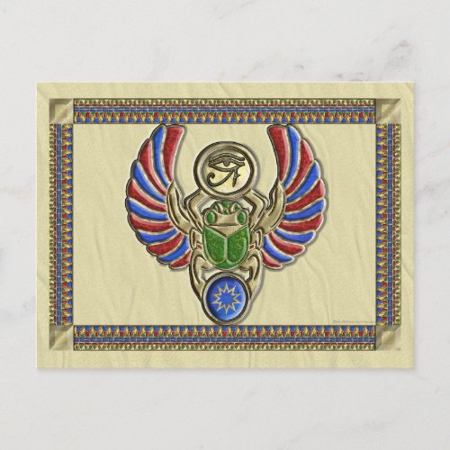 Eye of Horus Scarab Postcard