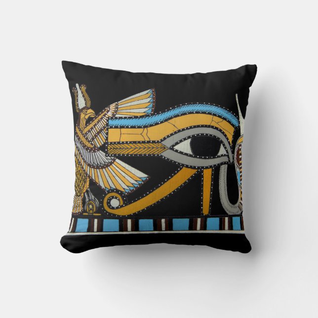 Eye of Horus Throw Pillow (Front)