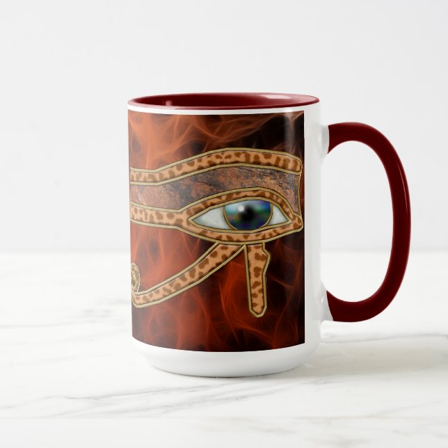 Eye of Horus Wadjet Egyptian Art Mug (Right)
