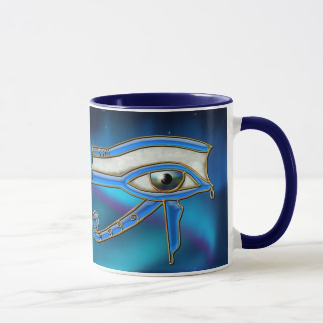 Eye of Horus Wadjet Egyptian Art Mug (Right)
