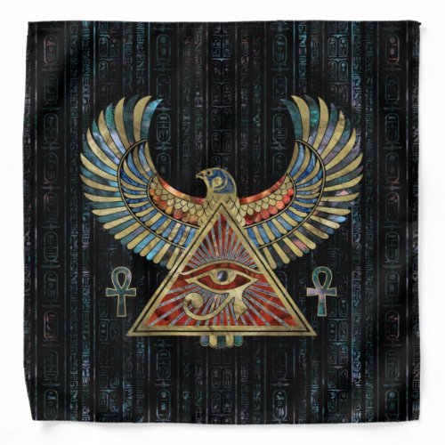 Eye of Horus _ Wadjet  Gemstone and Gold Bandana