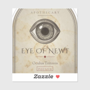 Eye of Newt Vintage Apothecary Label Sticker
