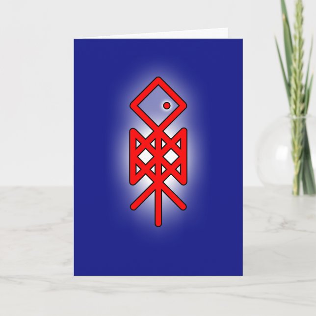 Eye of Odin Viking Bindrune Greeting Card (Front)