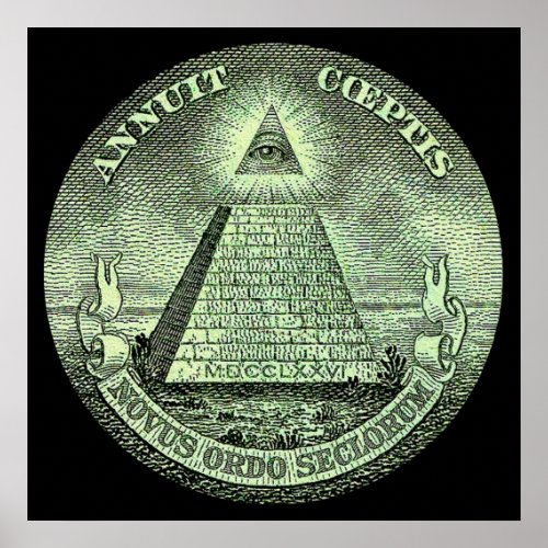 Eye of Providence America USA Mystic Dollar Bill M Poster