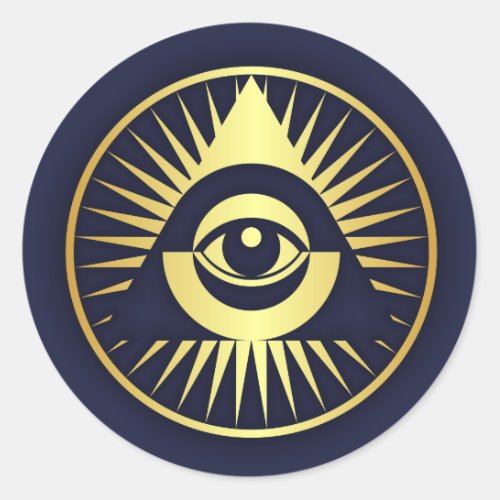 Eye of Providence Classic Round Sticker