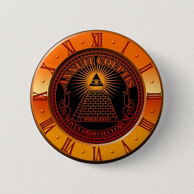 Eye of Providence clock Button (Front)
