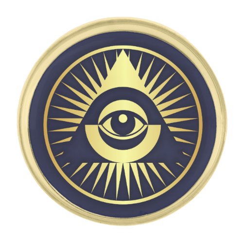 Eye of Providence Gold Finish Lapel Pin