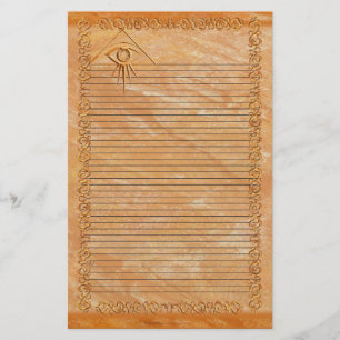 Eye of Providence Lined Stone Stationary Stationery