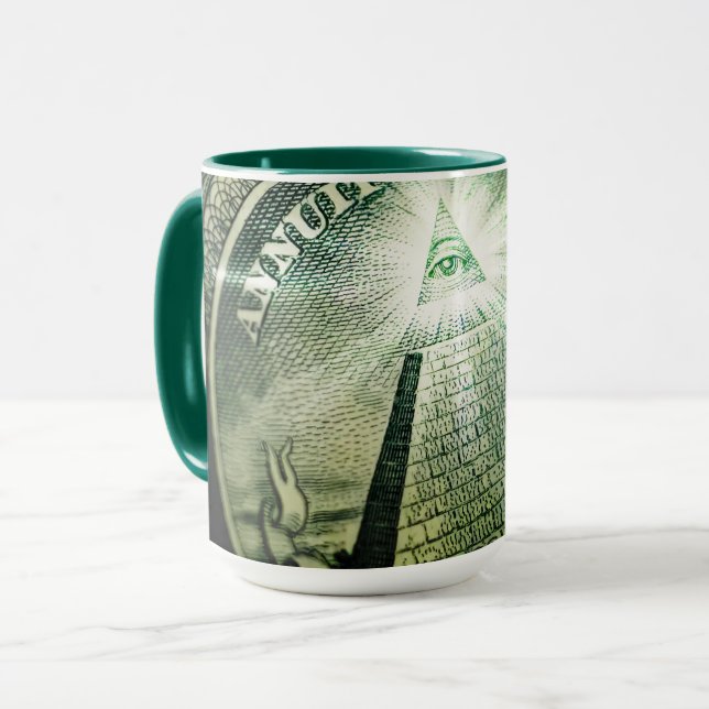 "Eye of Providence" Money Pyramid Mug (Front Left)